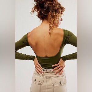 free people Low-Back Seamless Long Sleeve .